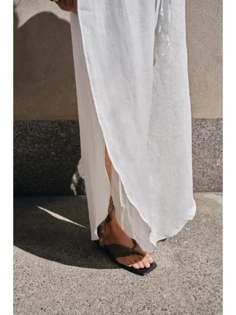 ZARA KNOTTED FLAT SANDALS - Picture 3 of 7